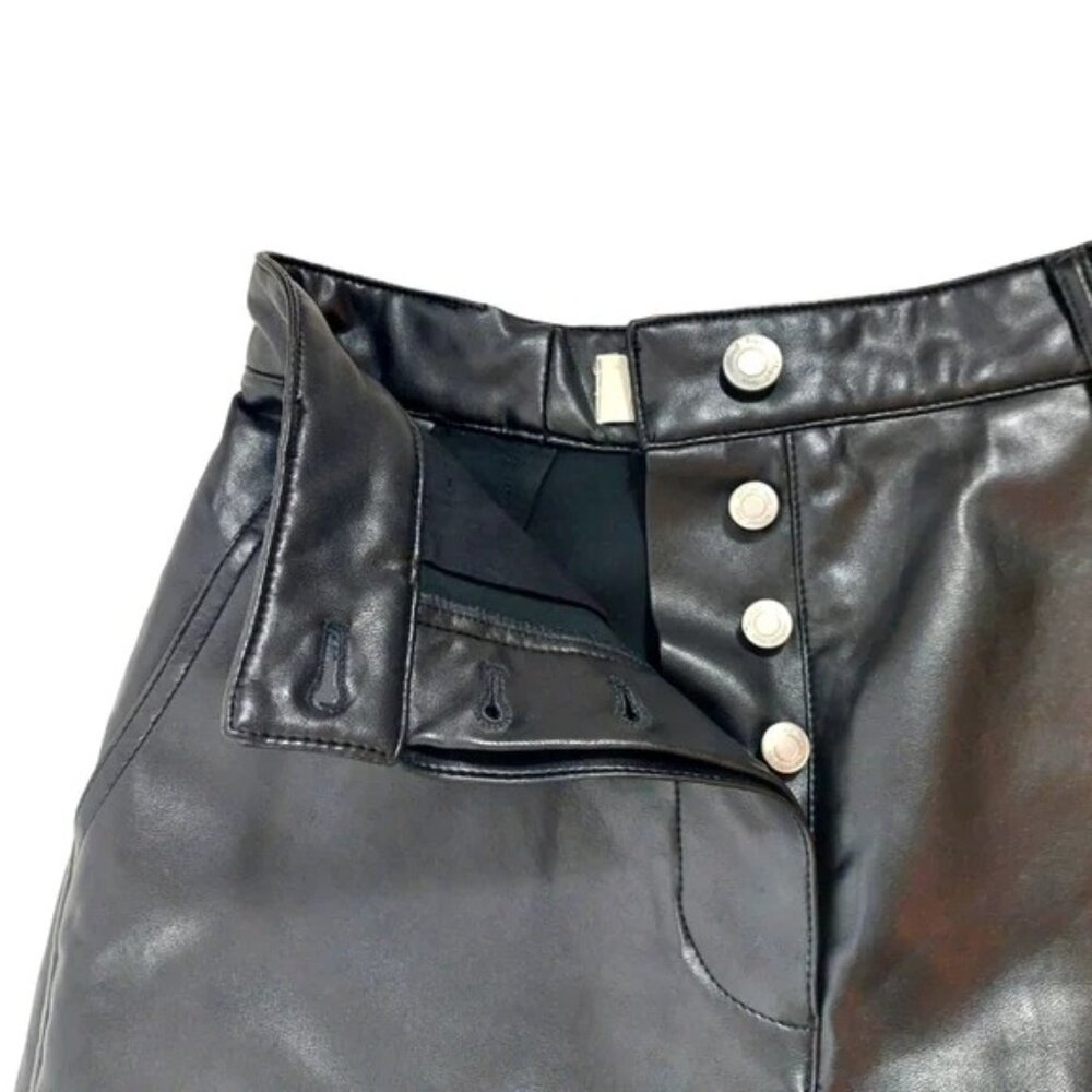 Aritzia Wilfred Black Modern Cargo Faux Leather Pants - Picture 4 of 12